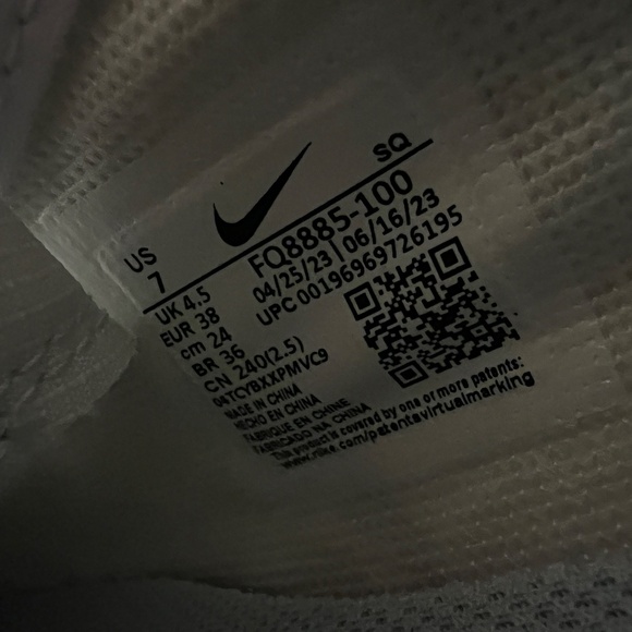 2023 Women Air Force 1 Shadow White Blue Tint Fireberry - Size 7 - Picture 5 of 6